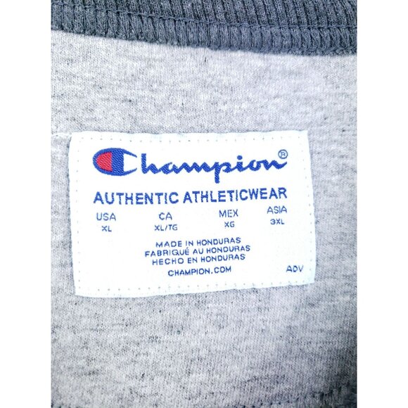 Champion Crew Sweatshirt Men's Size XL Gray - Picture 6 of 8